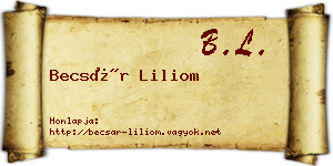 Becsár Liliom névjegykártya